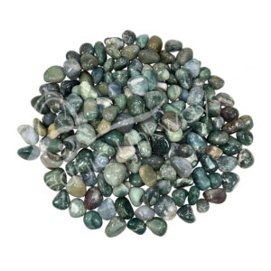 Green Moss Agate Tumbled Stones