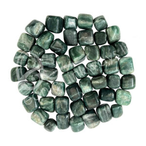Emerald with Fuchsite Tumbled Stones