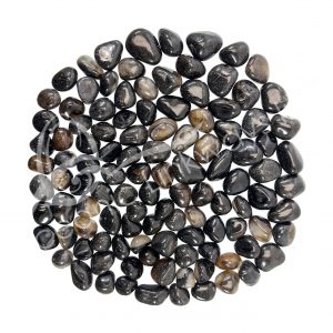 Heat Treated Black Onyx Tumbled Stones