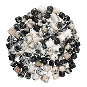 Quartz with Black Tourmaline Tumbled Stones
