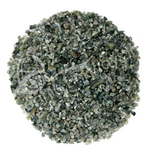 TUMBLED CHIPS - AGATE, GREEN MOSS 5-12 MM