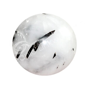 Quartz with Black Tourmaline Sphere