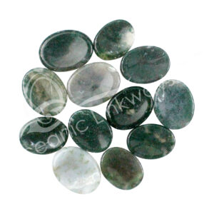 Green Moss Agate Worry Stones