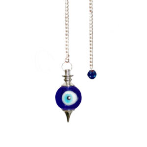 PENDULUM - EVIL EYE GLASS BALL PLAIN CHAIN 9"L