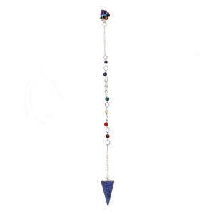 PENDULUM - HEXAGONAL DUMORTIERITE CHAKRA CHAIN WITH CHIPS 10"L
