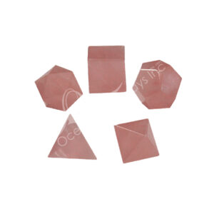 Rose Quartz Platonic Solid (Set of 5)