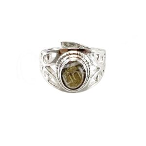 STERLING SILVER - RING, ADJUSTABLE OVAL JALI LABRADORITE