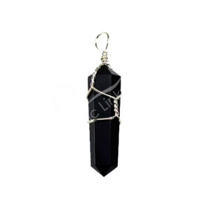 Black Obsidian Wire Wrapped Pendant