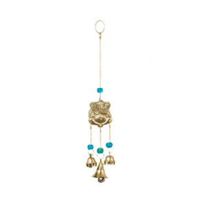 Ganesha Hanging Bells with Blue Beads
