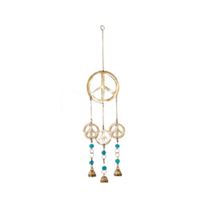 4 Peace Signs Hanging Bells