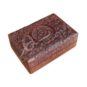 Triquetra Wood Box with Velvet Lined