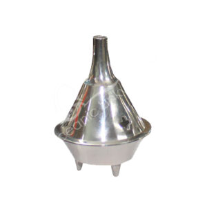 Silver-Plated Brass Cone Incense Holder (Pack of 6)