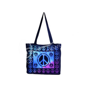 Tie Dye Peace Cotton Tote Bag