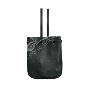 Black Soft Leather Bag with Strap (Pack of 3)