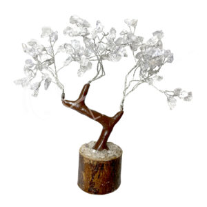 GEM TREE 7.5" - CRYSTAL QUARTZ 100 BEADS
