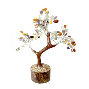 Mixed Stones 100 Beads Gem Tree 7.5"