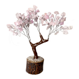 Rose Quartz 100 Beads Gem Tree 7.5"