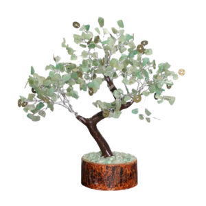Green Aventurine Gem Tree with Chinese Coin 300 Beads