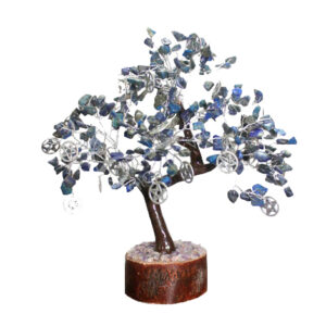 Lapis Lazuli Gem Tree with Pentacle Charm 300 Beads