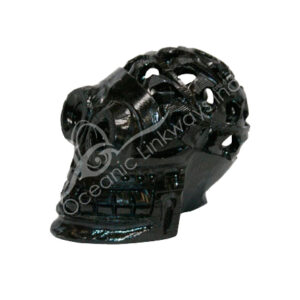 Black Soapstone Undercut Skull