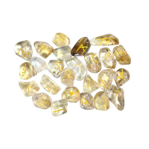 RUNE SET - CITRINE, NATURAL 18-22 MM