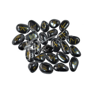 RUNE SET - HEMATITE 18-22 MM