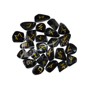 RUNE SET - TOURMALINE, BLACK 18-22 MM