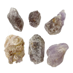 Small Sizes Rough Alligator Quartz with Amethyst