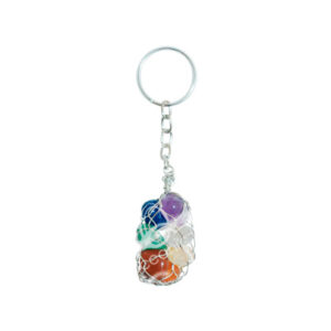 Chakra Stones Net Wire Bag Keychain