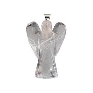 Crystal Quartz Angel Pendant 1.25-1.5"
