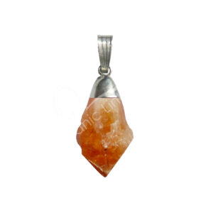 Citrine Rough Point Pendant with Cap 1.25-1.5"