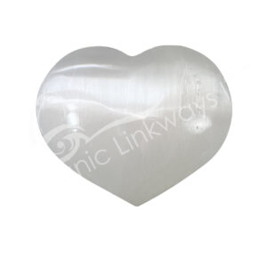 Polished Selenite Puffed Heart