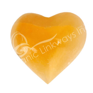 Polished Orange Selenite Heart