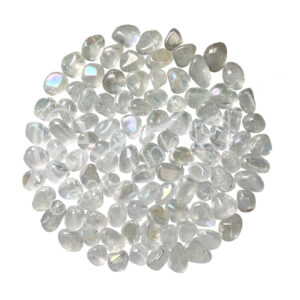 Crystal Quartz Plated Angel Aura Tumbled Stones