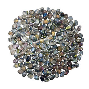 Crystal Quartz Gray Plated AB Tumbled Stones