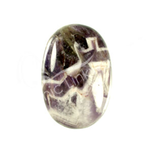 Polished Chevron Amethst Palm Stone
