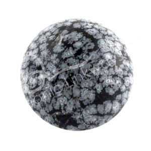 Polished Snowflake Obsidian Sphere