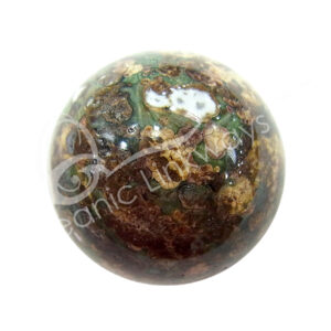 Polished Green Leopard Skin Jasper Sphere