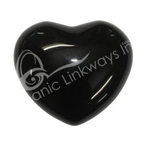 Polished Black Obsidian Heart