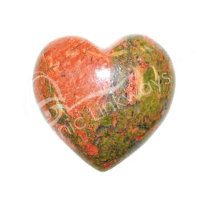 Polished Unakite Heart