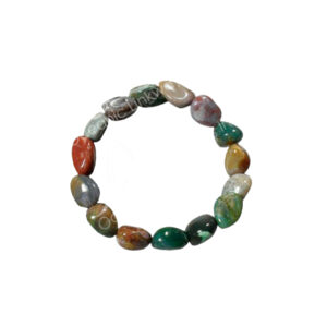 BRACELET - TUMBLED STONES JASPER, FANCY (12-15 MM) 7-7.5"