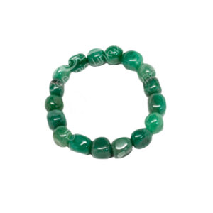 BRACELET - TUMBLED STONES AVENTURINE, GREEN (12-15 MM) 7-7.5"