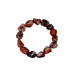 BRACELET - TUMBLED STONES JASPER, BRECCIATED (12-15 MM) 7-7.5"