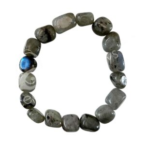 BRACELET - TUMBLED STONES LABRADORITE (12-15 MM) 7-7.5"