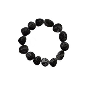 BRACELET - TUMBLED STONES LAVA (12-15 MM) 7-7.5"
