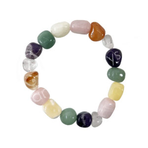 BRACELET - TUMBLED STONES MIXED STONES (12-15 MM) 7-7.5"