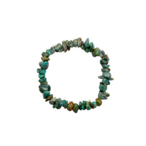 BRACELET - CHIPS TURQUOISE, AFRICAN (5-8 MM) 7.5"
