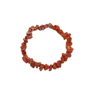 BRACELET - CHIPS JASPER, RED (5-8 MM) 7.5"
