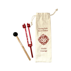 Red/ Root Chakra Tuning Fork, Tuned with Stick and Bag