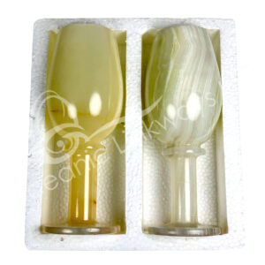 CUP SET - CHAMPAGNE GLASS ONYX, GREEN (PK 2) 2.25"DIA. X 8"H